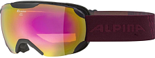 Очки горнолыжные Alpina Pheos S Black/Cassis HM Pink sph. S2