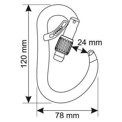 Карабин Camp Atom Belay Lock Gun Metal