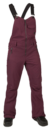 Volcom Swift Bib Overall Merlot 