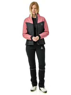 Куртка беговая FISCHER Idre Black/Berry Pink