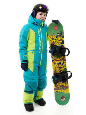 Комбинезон сноубордический детский Dragonfly Gravity DarkGreen/Lime