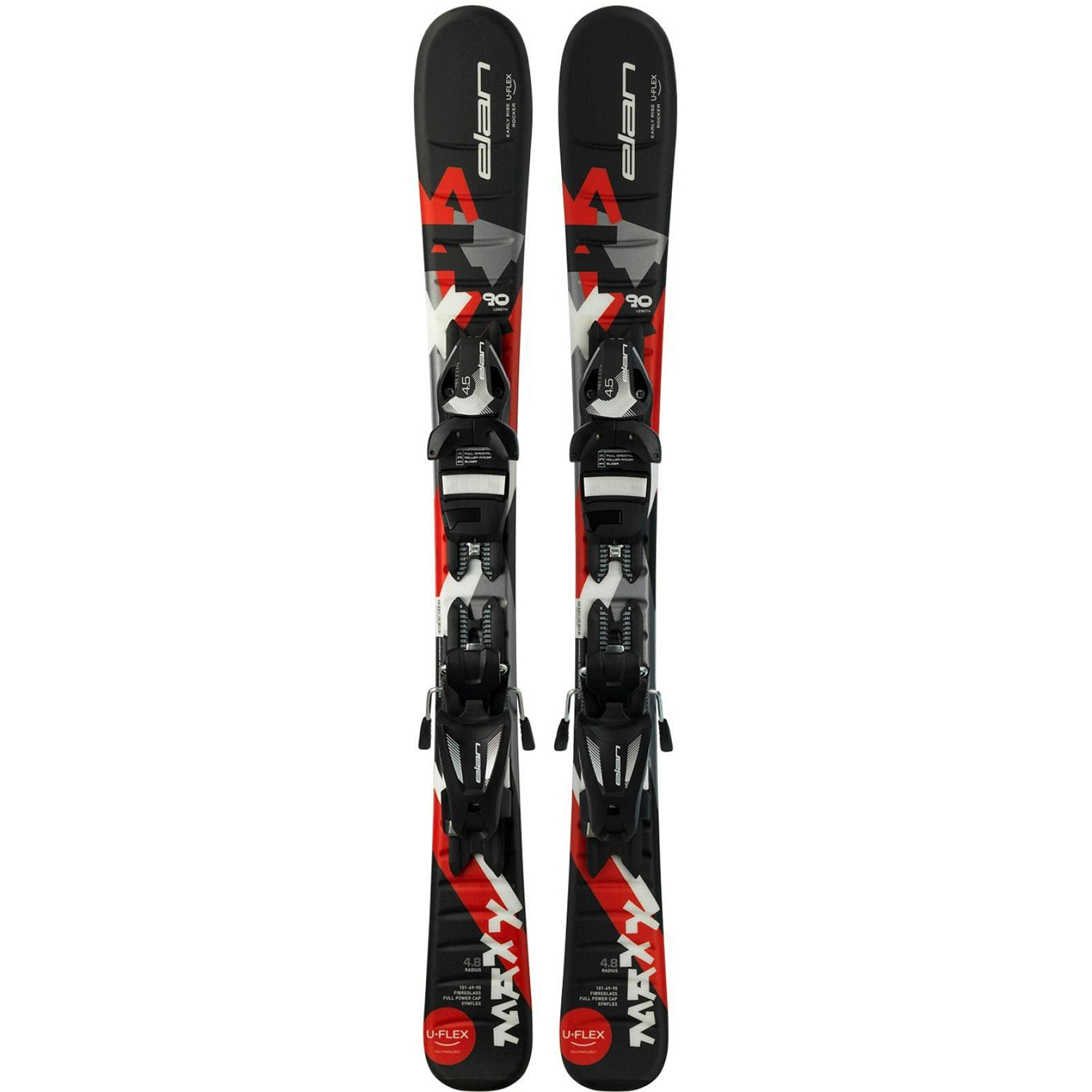 Горные лыжи с креплениями Elan 2018-19 MAXX BLK/RED QS EL 4.5 (70-90)