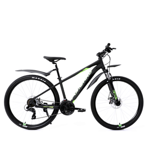 Велосипед Forward Apache 27,5 2.0 Disc 2021 Черный Матовый/Ярко-Зеленый