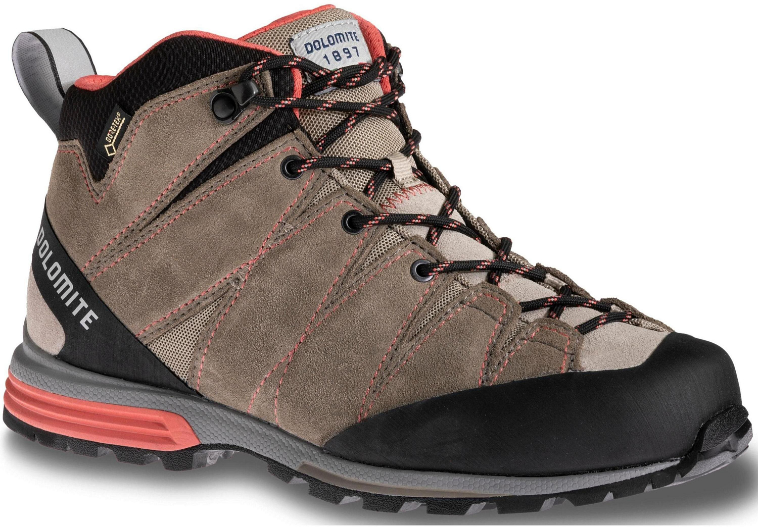 Ботинки Dolomite Diagonal Pro Mid GTX W's Mud Gr/Crl R / светло-коричневый