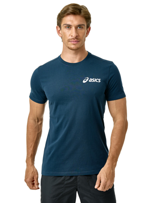 Футболка беговая Asics Chest Logo French Blue/White