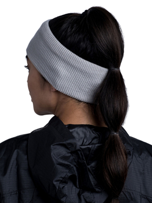 Повязка Buff Crossknit Headband Solid Light Grey