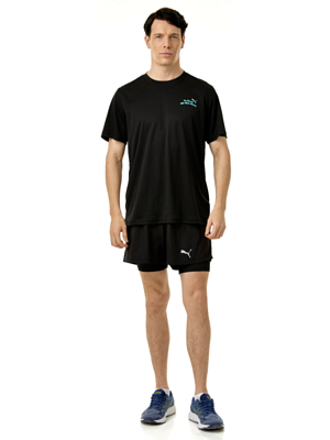Футболка беговая Puma Graphics Slogan Black