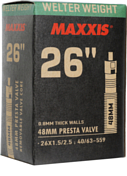 Велокамера Maxxis 2022 Welter Weight 26X1.50/2.50 LFVSEP Вело ниппель 48 0.8mm