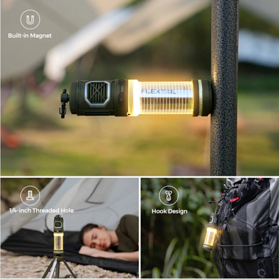 Фумигатор Flextail Tiny repel 3 в 1 Фумигатор, фонарь, источник питания Green