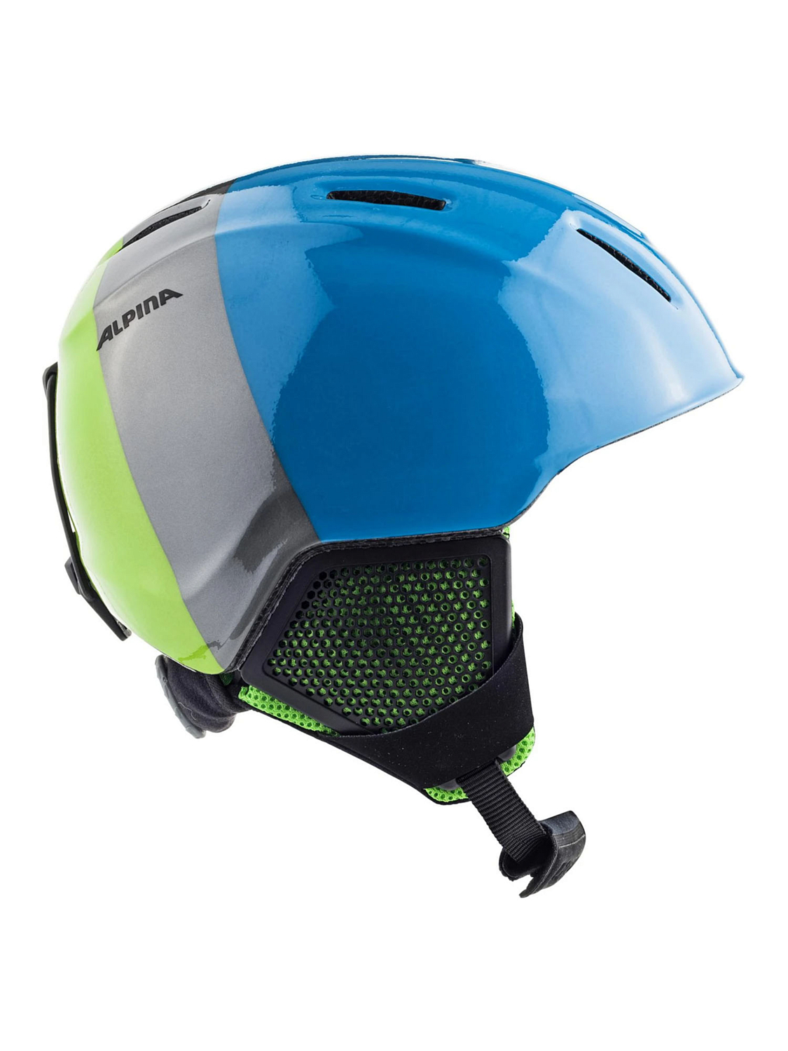 Шлем детский ALPINA Carat LX Green/Blue/Grey