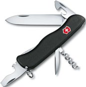 Нож Victorinox Picknicker, 111 мм, 11 функций, с фиксатором лезвия чёрный