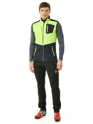 Жилет FISCHER Softshell Warm Black/Lime