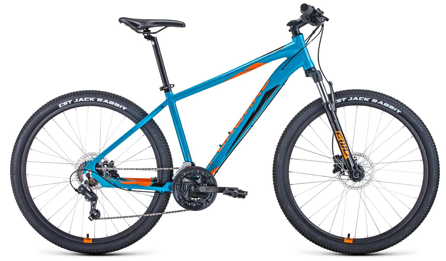 Велосипед Forward Apache 27,5 3.2 Disc 2021 бирюзовый/оранжевый
