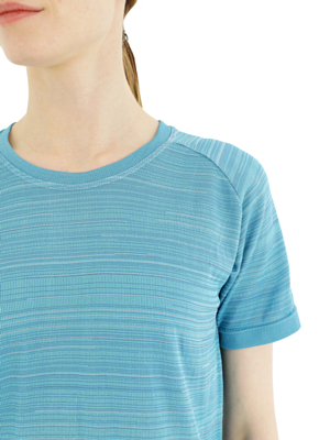 Футболка беговая Accapi Ecocycle Women'S Short Sleeve Shirt Scrapes Sea/Turquoise
