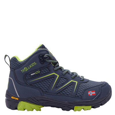 Ботинки Trollkids Kids Skarvan Hiker Mid Navy/Lime