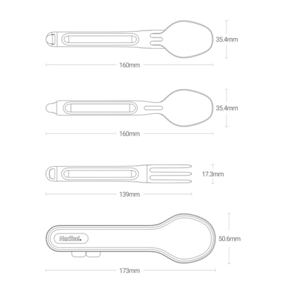 Столовые приборы NexTool Titanium Tableware Set