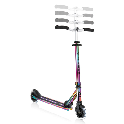 Самокат детский Globber Flow Element Lights Неохром