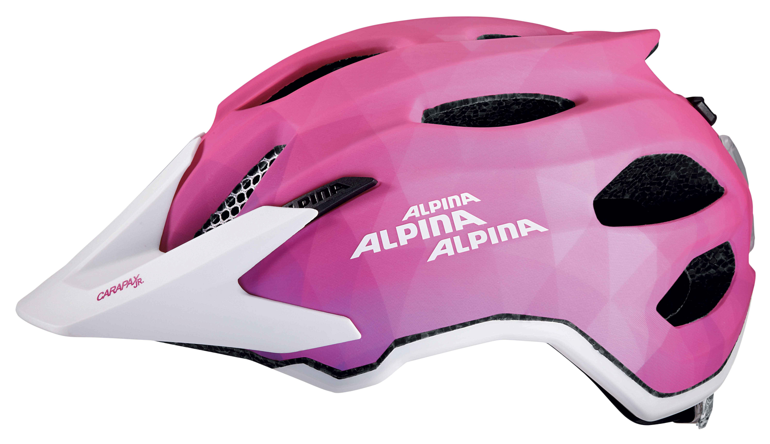Велошлем Alpina 2019 Carapax Jr. Flash Pink/White