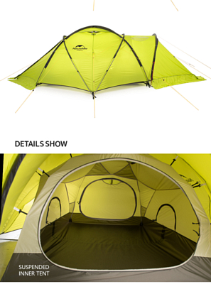 Палатка Naturehike Lgloo 2 Man Double Resident Alpine Tent Q-9B Lime