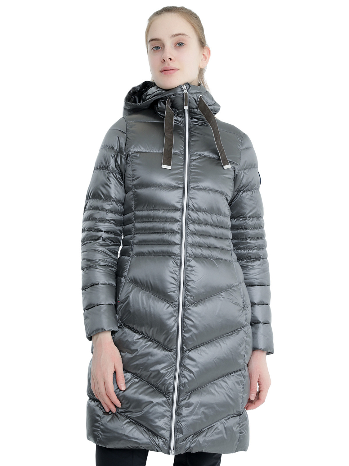 Dolomite Parka W s Corvara Satin Pearl Grey