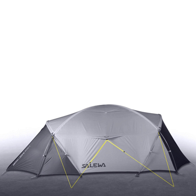 Палатка Salewa Sierra Leone II Lightgrey/Cactus