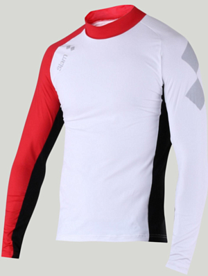 Футболка с длинным рукавом для парусного спорта SLAM Wid-D Breeze T-Shirt LS White/Red/Black