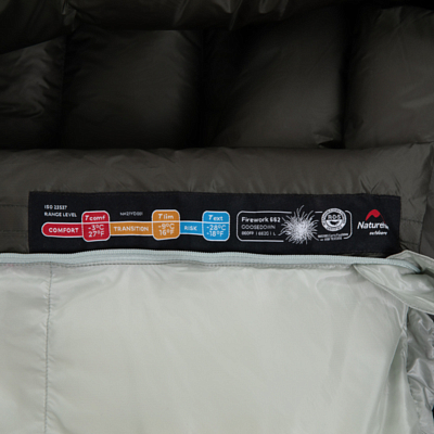 Спальник Naturehike Fireworks Ultra-Light Down Sleeping Bag L 662G Grey