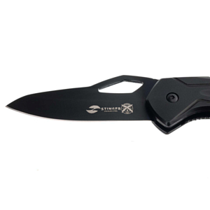 Нож Stinger Knives 80 мм рукоять алюминий Черный