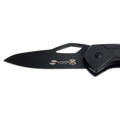 Нож Stinger Knives 80 мм рукоять алюминий Чёрный