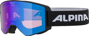 Очки горнолыжные ALPINA Narkoja Q-Lite Black Matt/Q-Lite Blue S2