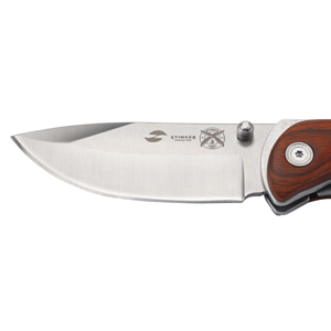 Нож Stinger Knives 91 мм рукоять сталь/дерево Серебристый/Коричневый