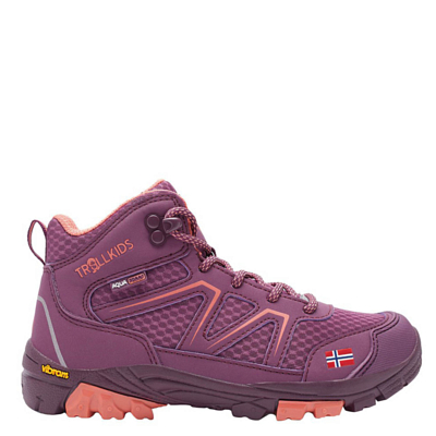 Ботинки Trollkids Kids Skarvan Hiker Mid Mulberry/Peach