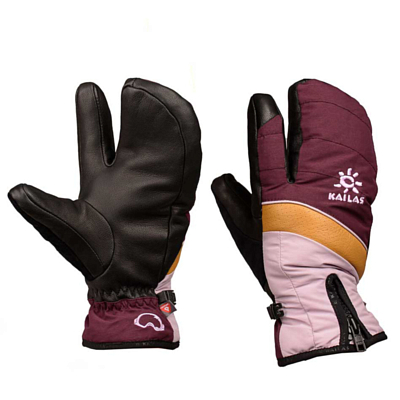 Варежки-лобстеры Kailas Yeti 3-figure Skiing Burgundy