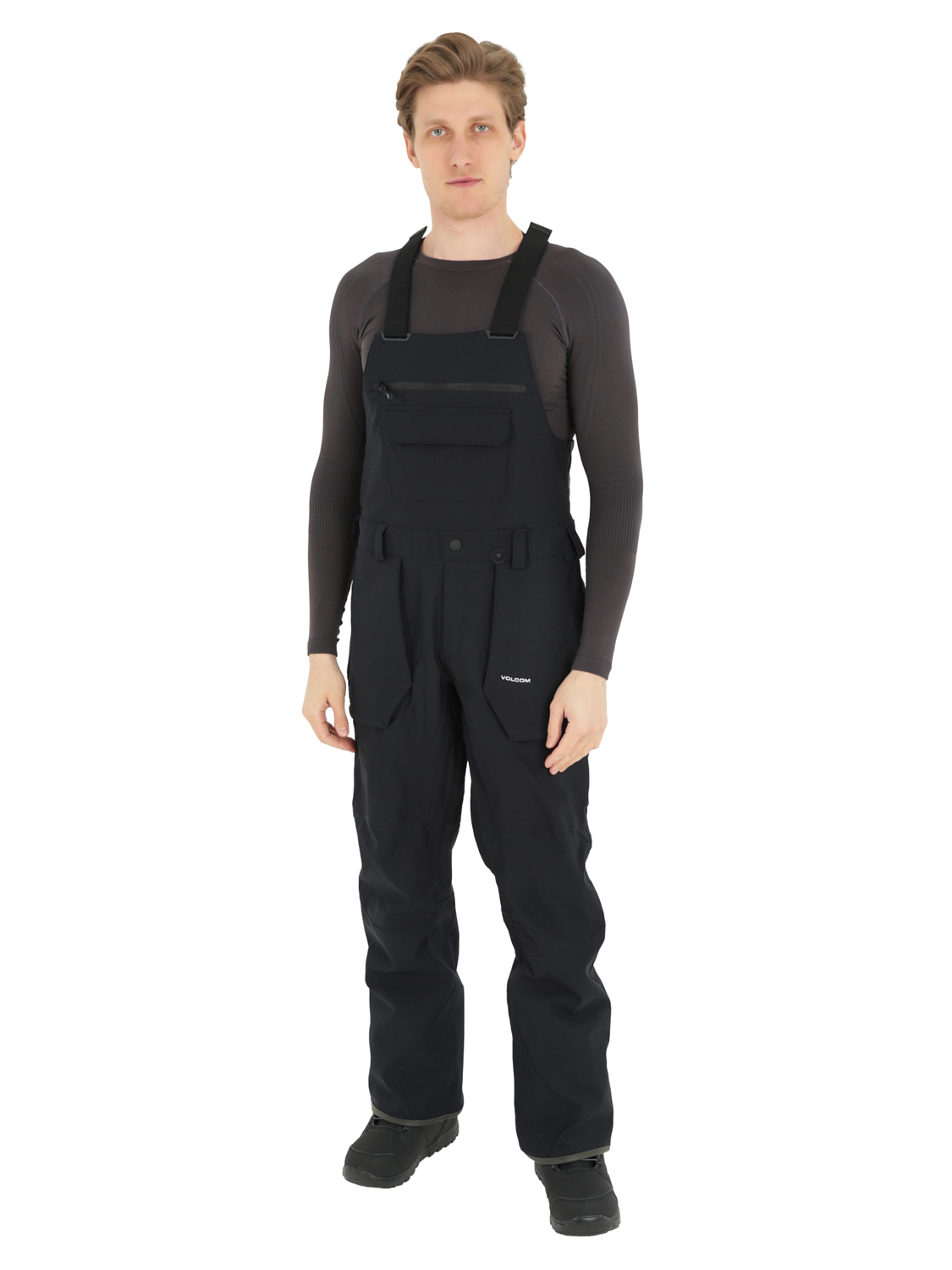 Полукомбинезон сноубордический мужской Volcom Roan Bib Overall Black ...