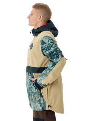 Куртка сноубордическая Анорак AIRBLASTER Trenchover Green Yetiflage