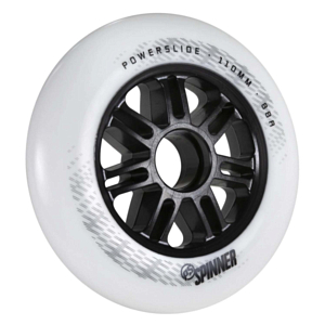 Комплект колёс для роликов Powerslide Spinner 110/88A, 3-pack Black/White