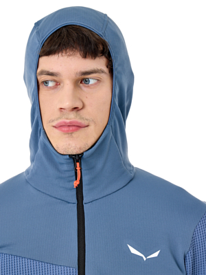 Флисовая куртка Salewa Puez Waffle Hybyrid Hooded Java Blue