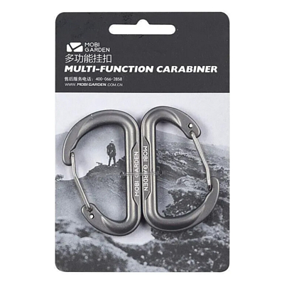 Карабин аксессуарный Mobi Garden Multi-Fuction Buckle Grey