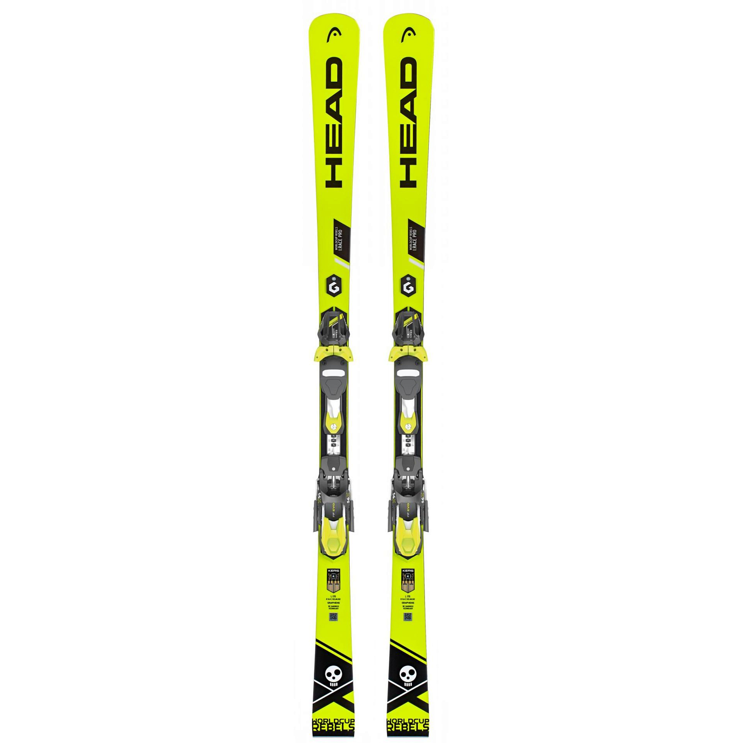 Горные лыжи с креплениями HEAD 2018-19 WC Rebels iRace Pro RP WCR 14+FF EVO 14 X BRAKE 85 (A) neon yellow/black