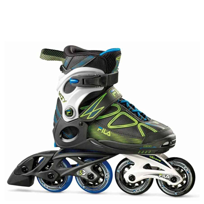 Роликовые коньки Fila Wizy Black/Lime/Lightblue