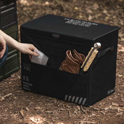 Ящик складной Cargo Container Twin Trash Black