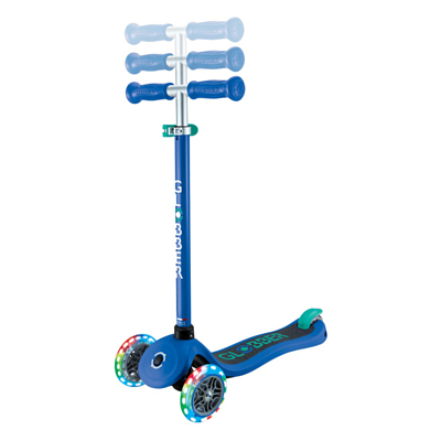 Самокат детский Globber Primo Lights V2 Сине-Зеленый