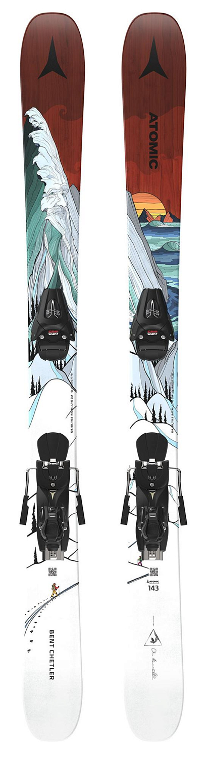 Горные лыжи с креплениями ATOMIC 2020-21 BENT CHETLER MINI133-143 + COLT 7 GW Black/Grey 100