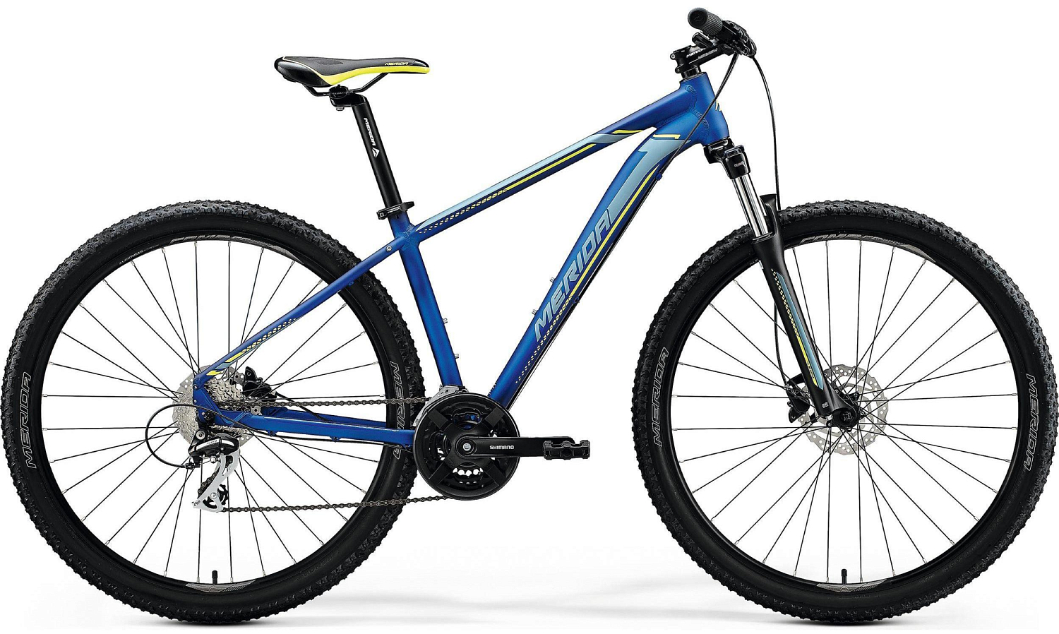 Велосипед MERIDA Big.Nine 20-D 2020 Silk Medium Blue/Silver/Yellow