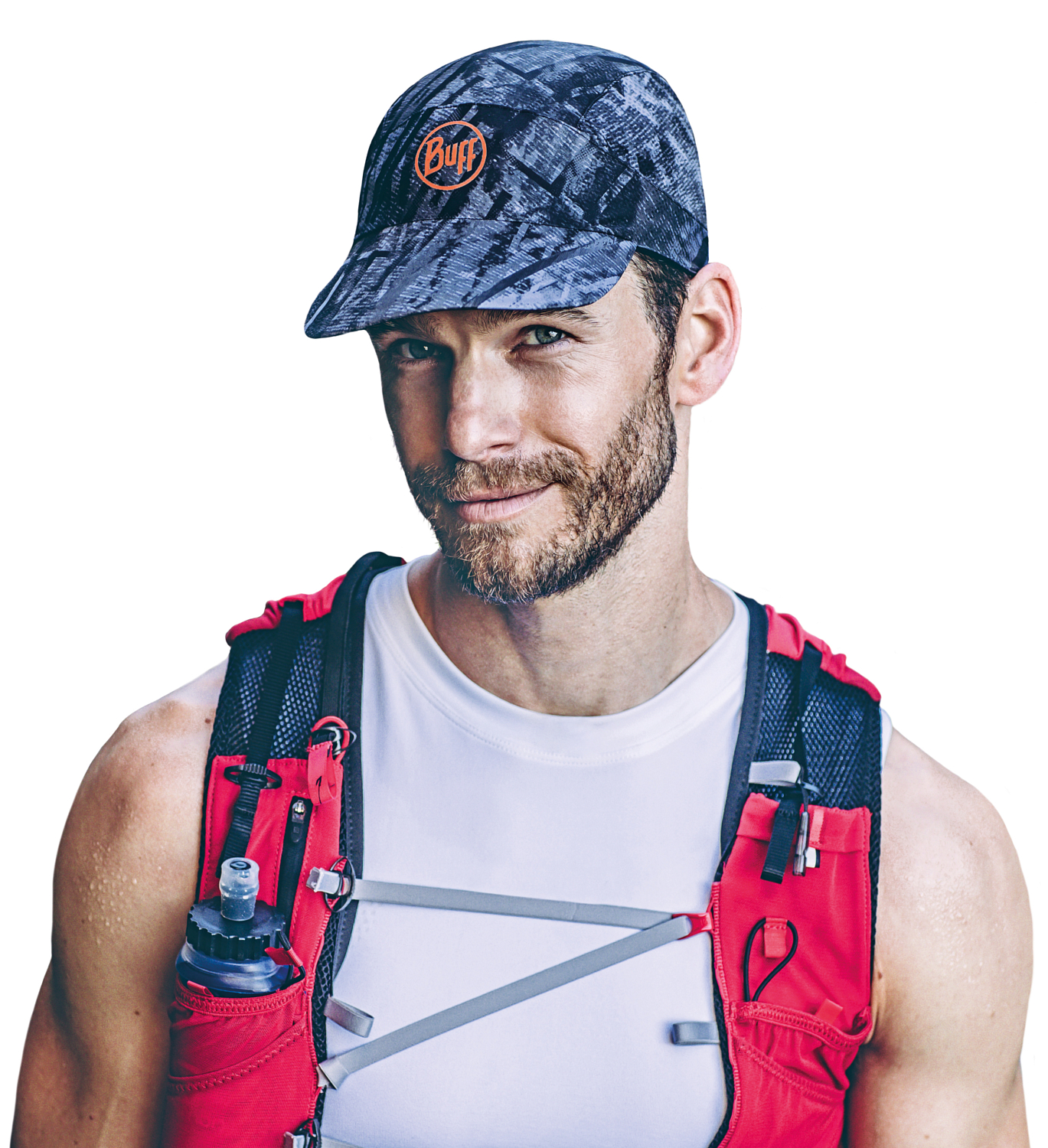 Кепка Buff PACK RUN CAP R-EQUILATERAL RED
