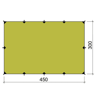Тент BASK Canopy Silicone 3Х4,5 Желтый