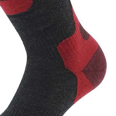 Носки LENZ Skiing 3.0 Dark Grey/Red