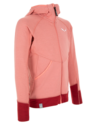Толстовка детская Salewa Puez Hybrid Pl G Fz Hdy Lantana Pink Melange