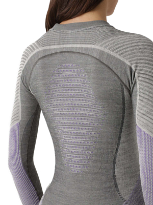 Футболка с длинным рукавом UYN Fusyon Lady Underwear Shirt Long Sleeves Anthracite/Purple/Pink