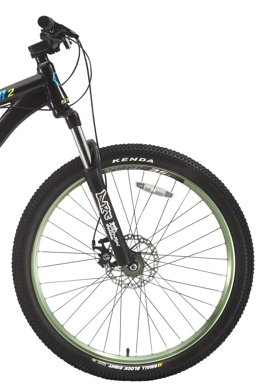 Велосипед Stark Shooter 2 2018 dark grey/green/light blue